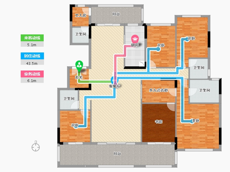 广西壮族自治区-南宁市-保利山渐青-223.75-户型库-动静线