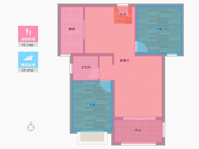 山东省-济宁市-龙翔御庭-71.20-户型库-动静分区