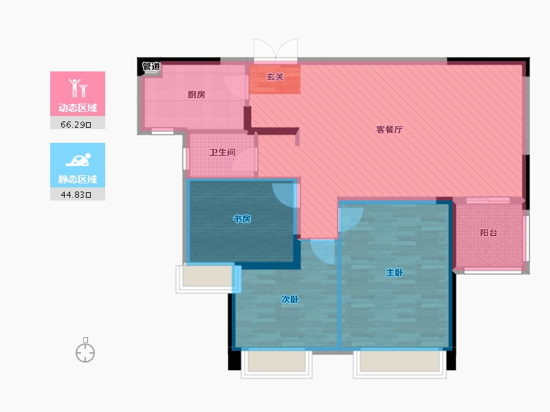 河南省-信阳市-珍品房源潢源河-100.00-户型库-动静分区