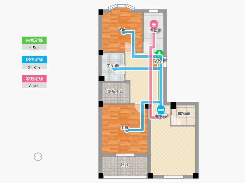 浙江省-宁波市-福明家园-78.17-户型库-动静线