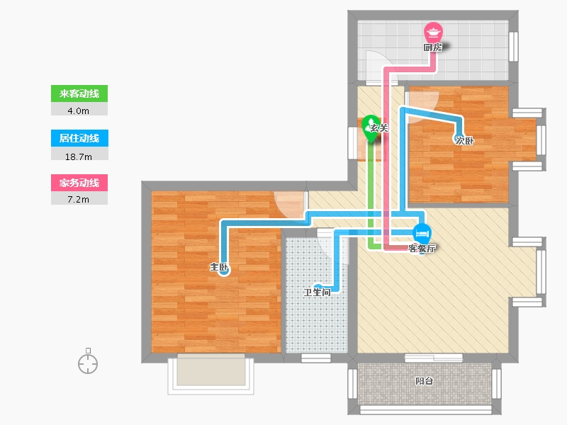 甘肃省-兰州市-北岸公馆-62.54-户型库-动静线