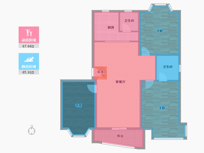 山西省-晋城市-阳城西河-120.33-户型库-动静分区