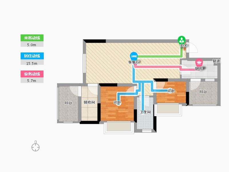 四川省-成都市-堤亚纳河谷-60.52-户型库-动静线