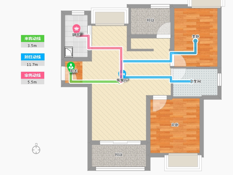 福建省-厦门市-中交和美新城-66.11-户型库-动静线