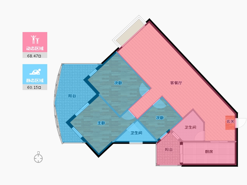 福建省-厦门市-东方阁-117.00-户型库-动静分区