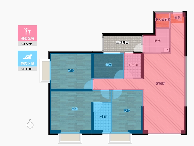 云南省-昆明市-融城园城-106.53-户型库-动静分区