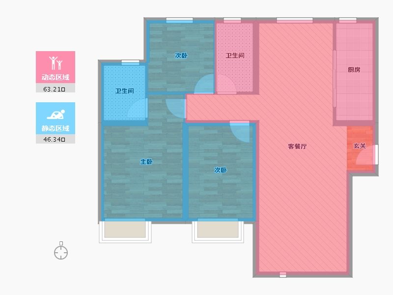 山西省-大同市-富力城悦湖湾-97.83-户型库-动静分区