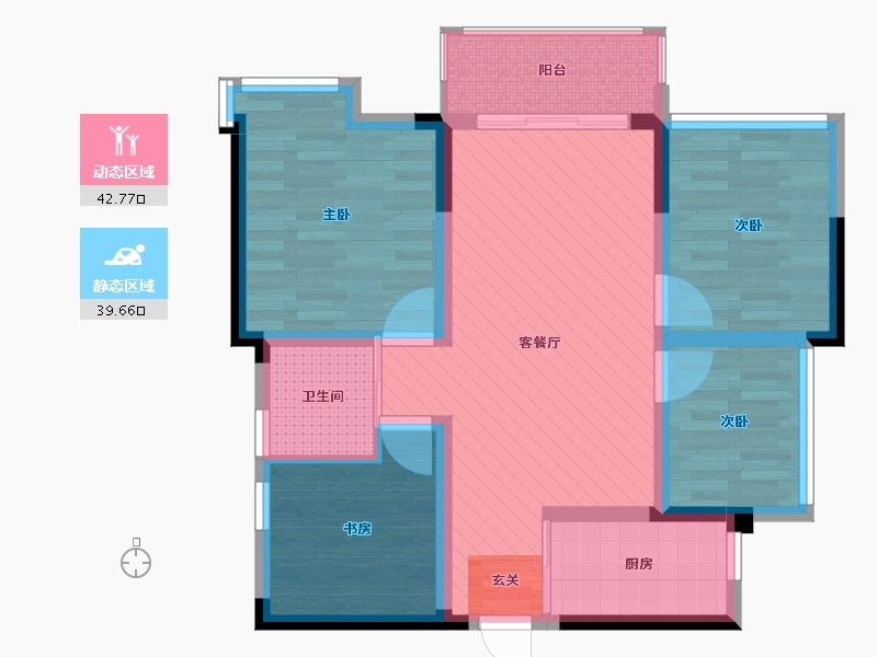 四川省-成都市-蜀都万达四期-71.19-户型库-动静分区