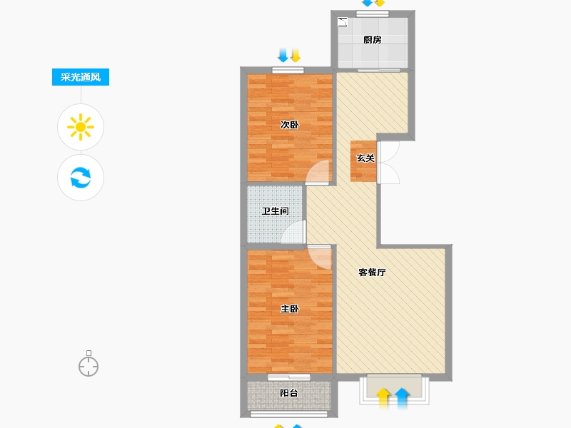 河北省-承德市-万和城-70.00-户型库-采光通风