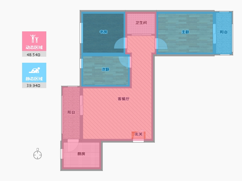 甘肃省-定西市-九方嘉苑-76.69-户型库-动静分区