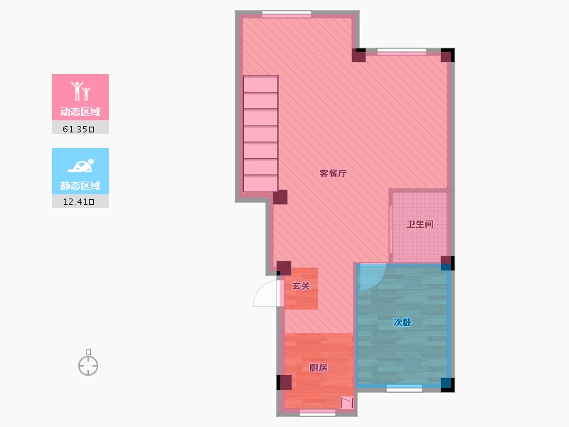 辽宁省-锦州市-富丽一方-67.80-户型库-动静分区