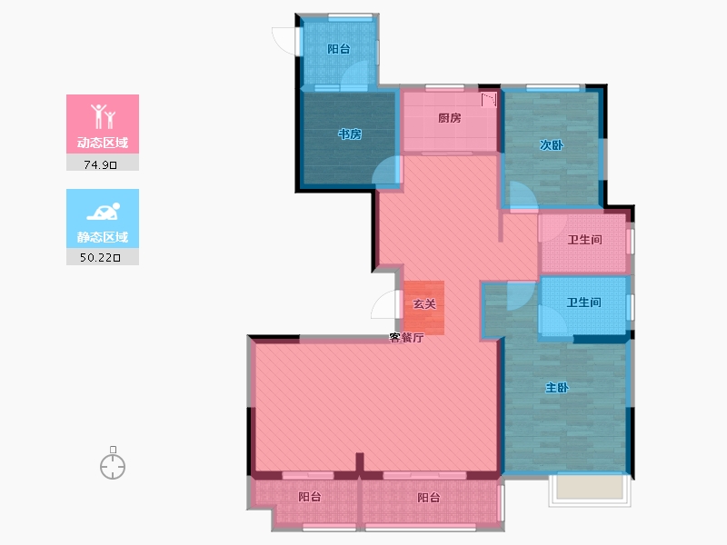 浙江省-嘉兴市-中梁吴越首府-110.06-户型库-动静分区