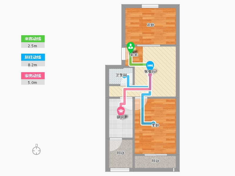 北京-北京市-杨庄路63号-43.64-户型库-动静线