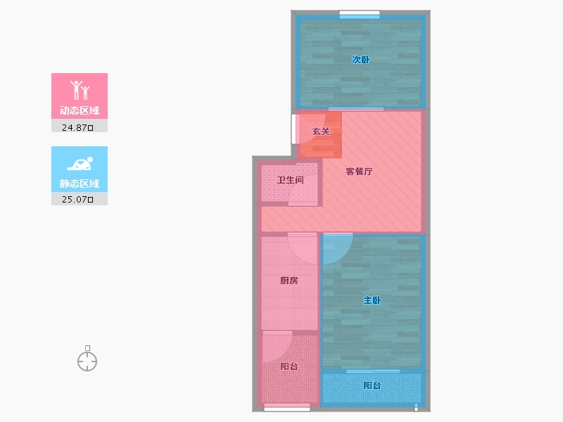 北京-北京市-杨庄路63号-43.64-户型库-动静分区