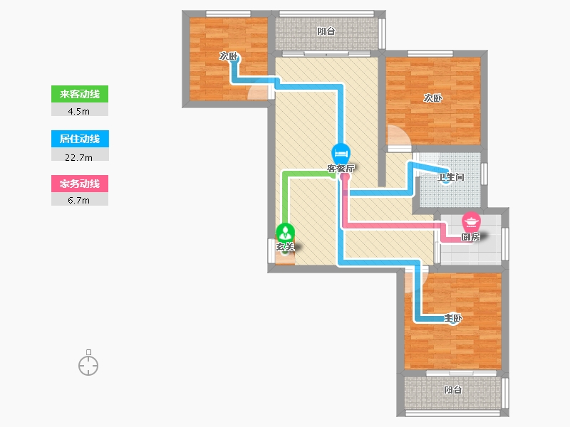 河南省-驻马店市-银城公馆-80.95-户型库-动静线