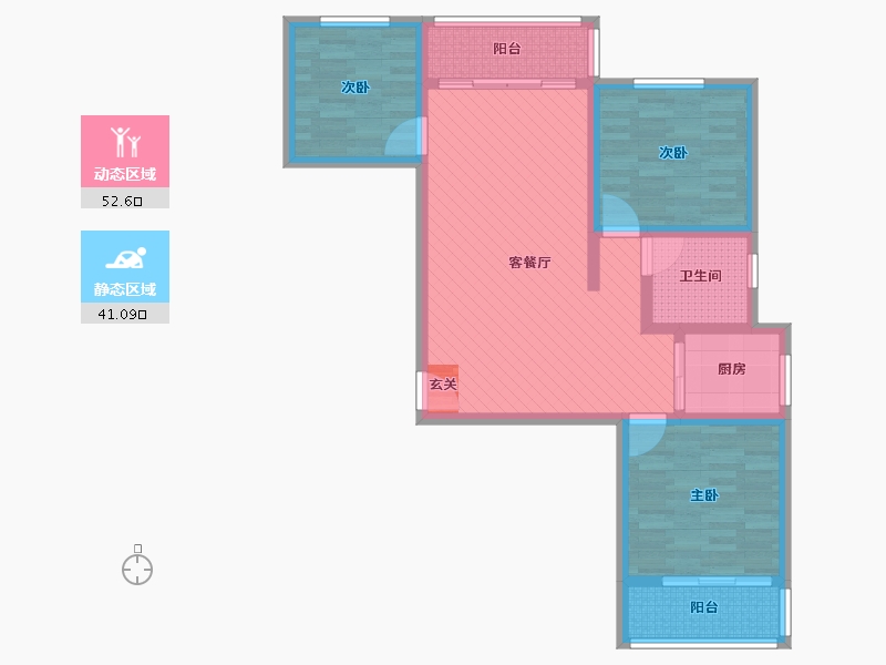 河南省-驻马店市-银城公馆-80.95-户型库-动静分区