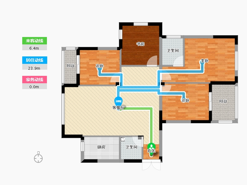 浙江省-杭州市-东港嘉苑-二区-109.33-户型库-动静线