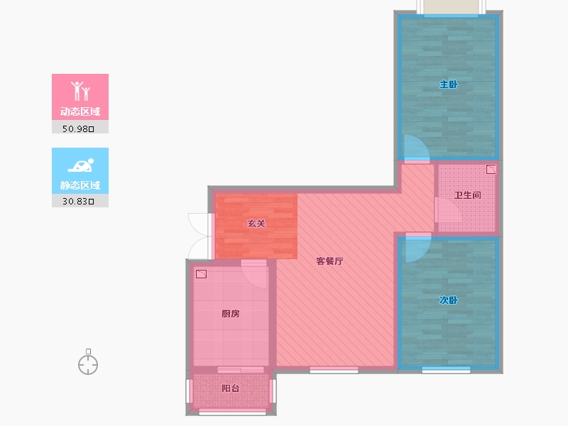 山西省-太原市-古交民馨苑-71.60-户型库-动静分区