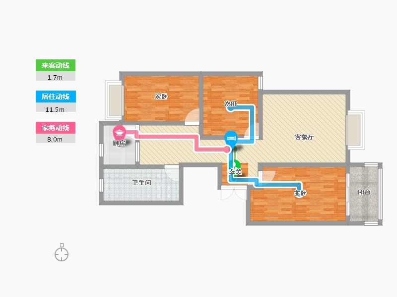 山东省-济宁市-宇昊大厦-92.03-户型库-动静线