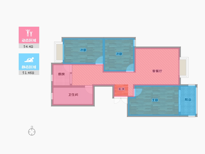 山东省-济宁市-宇昊大厦-92.03-户型库-动静分区