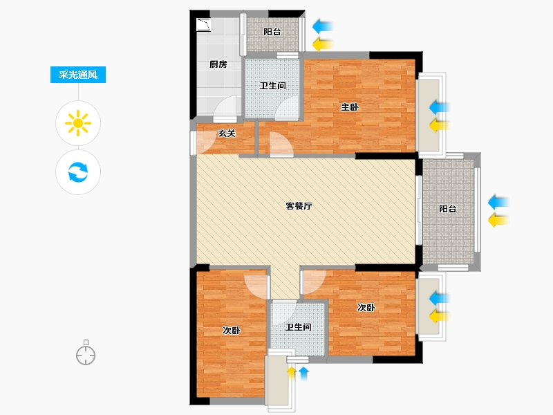 湖南省-郴州市-老电力公司-94.73-户型库-采光通风