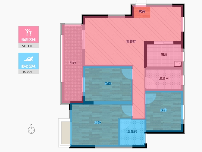 江西省-赣州市-香山院-84.42-户型库-动静分区