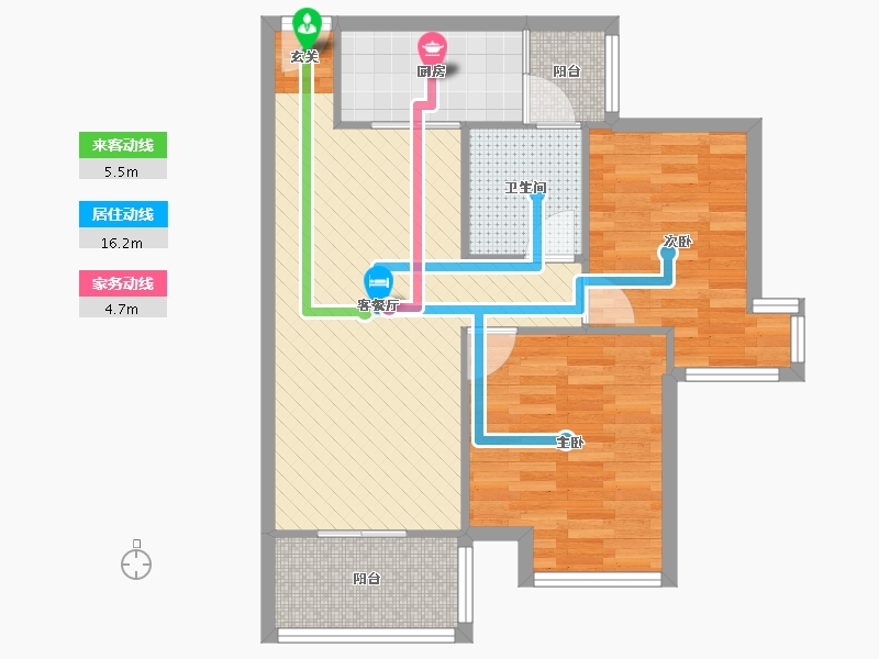 四川省-成都市-洛森堡映山29栋-66.43-户型库-动静线