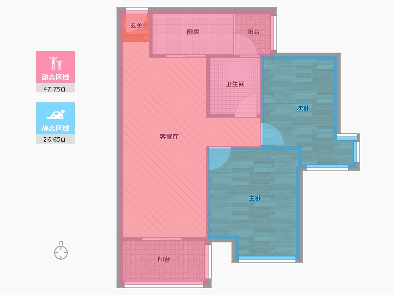 四川省-成都市-洛森堡映山29栋-66.43-户型库-动静分区