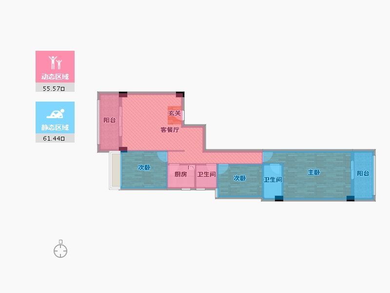 福建省-泉州市-向阳花苑1号楼-104.00-户型库-动静分区