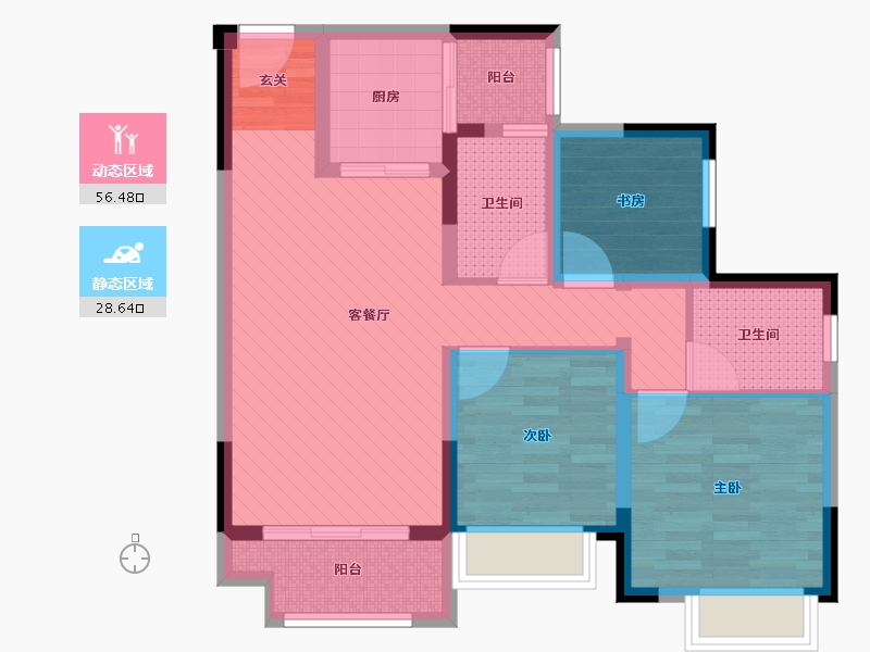 四川省-广安市-广高新城-72.91-户型库-动静分区