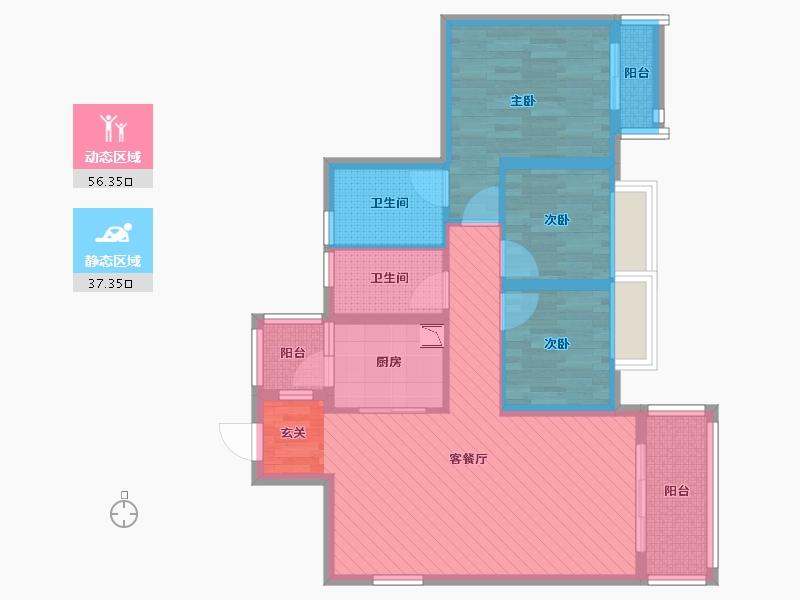 广东省-阳江市-御景豪园-81.16-户型库-动静分区