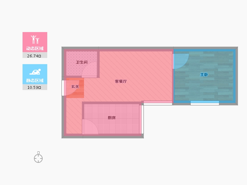 北京-北京市-华龙苑南里-11号楼-32.60-户型库-动静分区