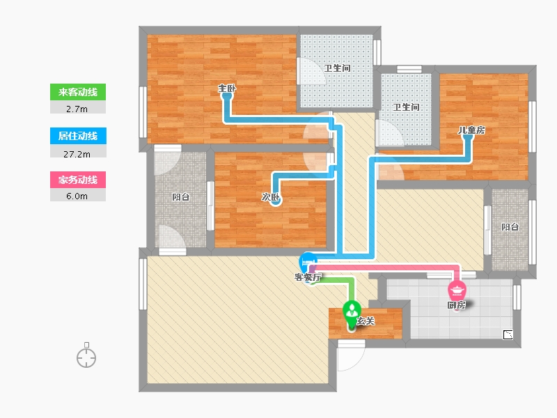 江苏省-苏州市-东湖大郡-103.39-户型库-动静线