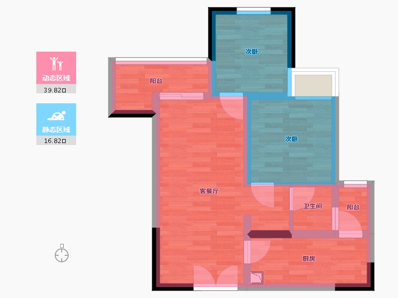 重庆-重庆市-裕安佳园-49.10-户型库-动静分区