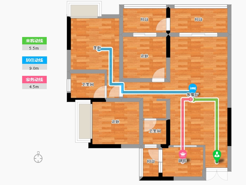 贵州省-遵义市-仁怀惠邦-85.15-户型库-动静线