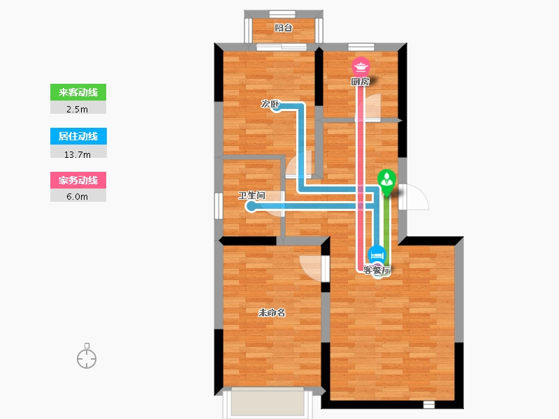 吉林省-长春市-新星宇滨江首府-60.47-户型库-动静线