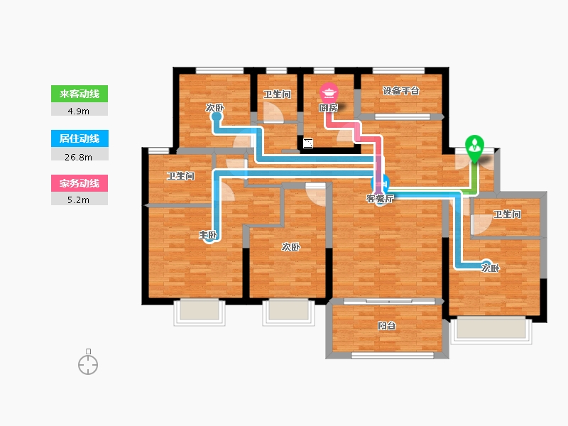 青海省-西宁市-红星天铂樾-115.92-户型库-动静线