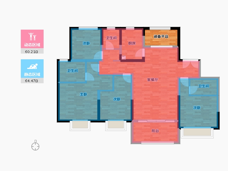 青海省-西宁市-红星天铂樾-115.92-户型库-动静分区