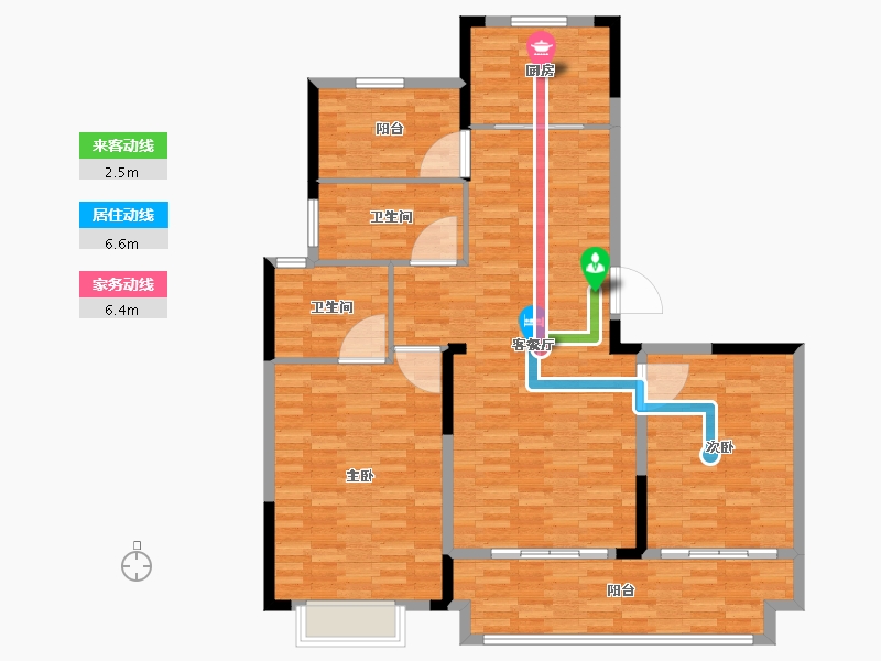 浙江省-宁波市-余姚金茂悦观庭-122.01-户型库-动静线