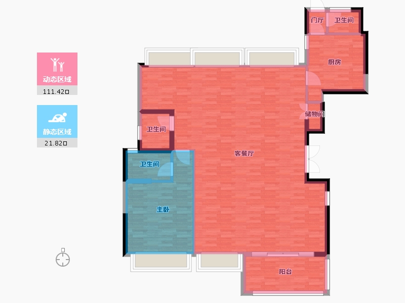 海南省-海口市-华盛御品-123.40-户型库-动静分区