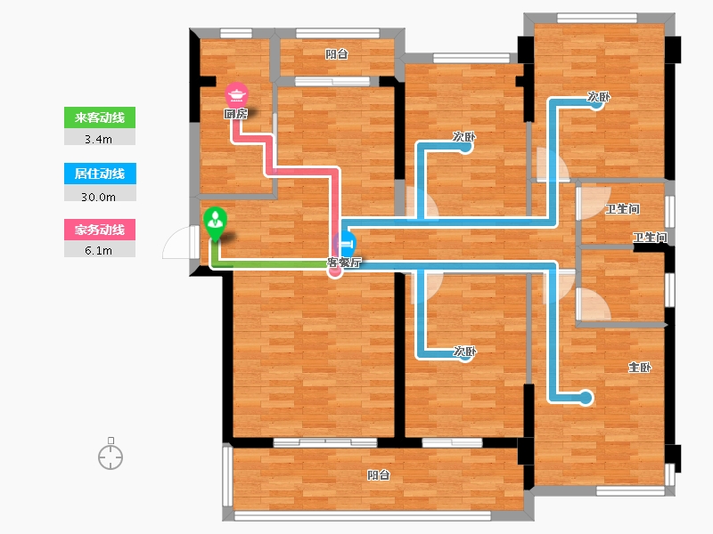 福建省-莆田市-永鸿文化城 C区-114.54-户型库-动静线