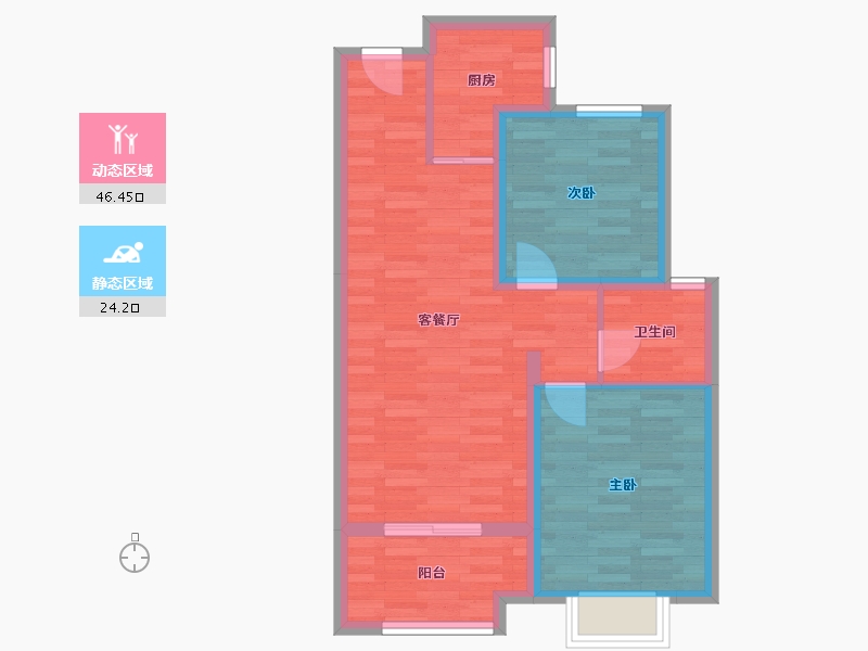 山东省-济南市-重汽翡翠雅郡-62.78-户型库-动静分区