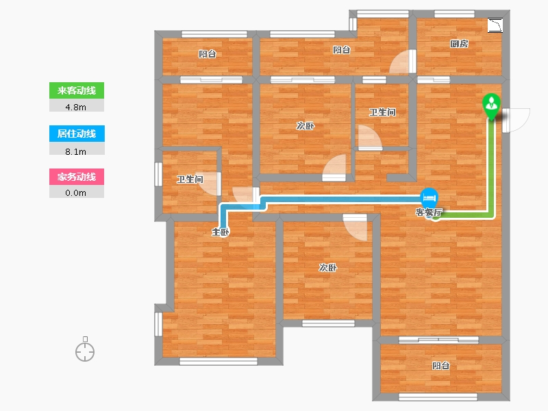 安徽省-六安市-悠然蓝溪-107.00-户型库-动静线