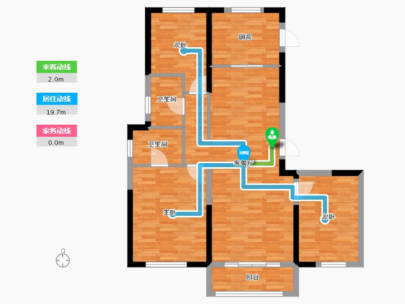 辽宁省-沈阳市-佳兆业·悦峰-88.11-户型库-动静线