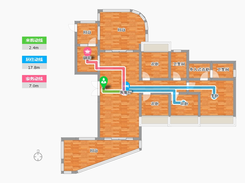 四川省-宜宾市-长江大院-129.51-户型库-动静线