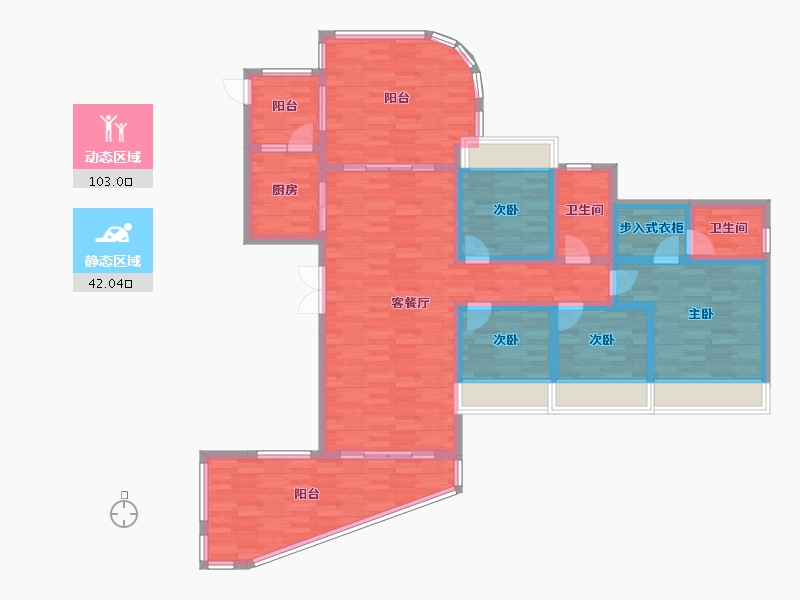 四川省-宜宾市-长江大院-129.51-户型库-动静分区