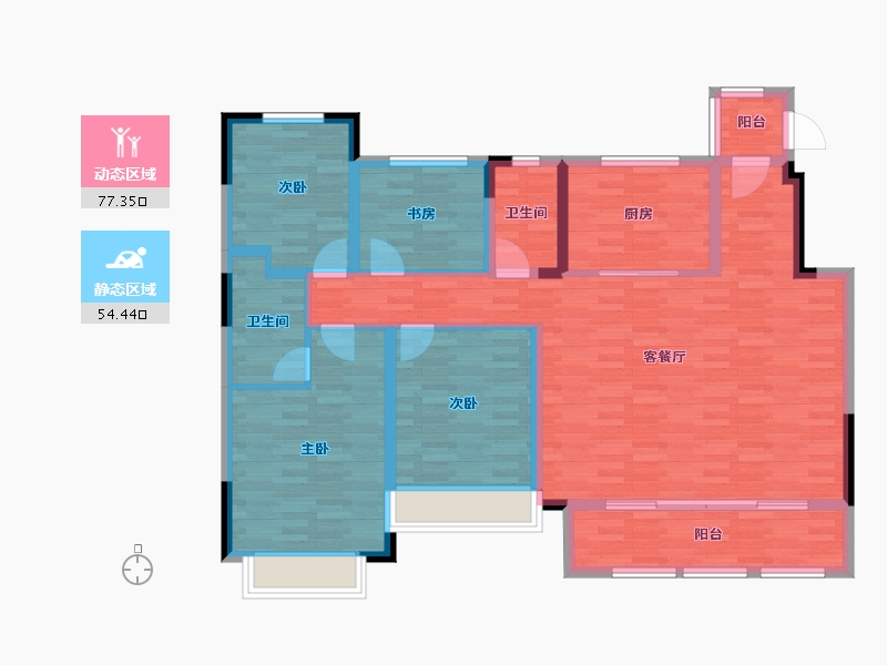 江苏省-徐州市-娇山府-118.62-户型库-动静分区