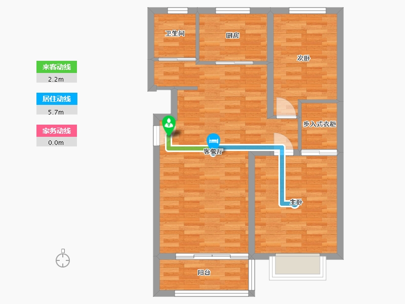 山东省-烟台市-锦里七区二期-69.82-户型库-动静线