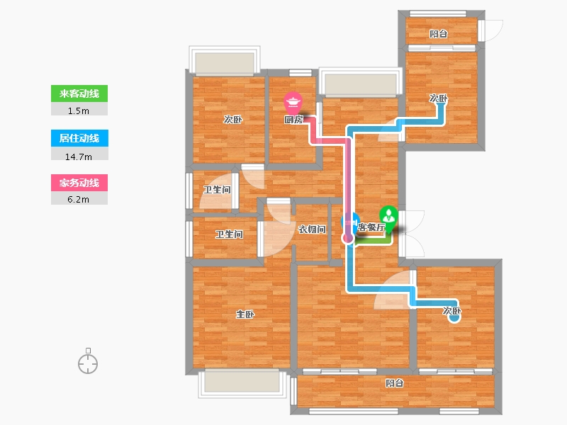 浙江省-丽水市-温溪首府-105.00-户型库-动静线