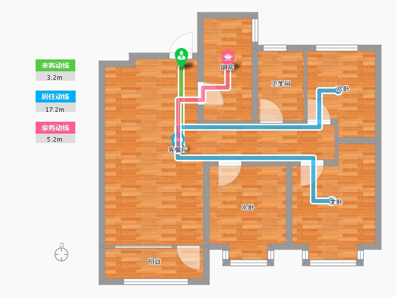 山东省-青岛市-即墨上海大众-90.01-户型库-动静线